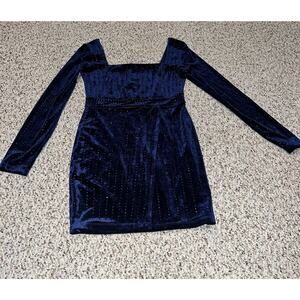 Windsor Navy Blue Velvet Dress Size‎ Large New With Tags.